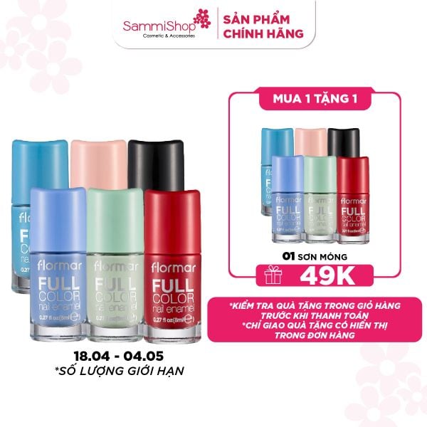[18.04 - 04.05] Flormar Sơn móng Full Color Nail Enamel 8ml