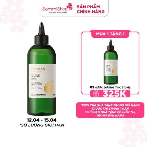 [12/04 - 15/04] Cocoon Nước dưỡng tóc tinh dầu bưởi pomelo hair tonic 310ml - nắp vặn (KHÔNG ÁP DỤNG MÃ GIẢM GIÁ)