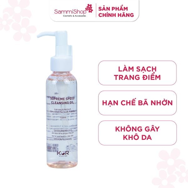 Kor Dầu tẩy trang cấp ẩm Supreme speed cleansing oil 120ml