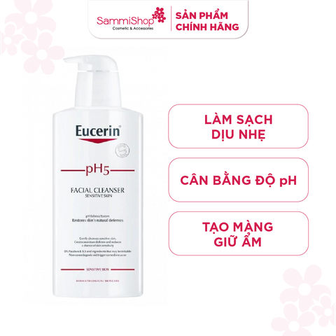 Sữa rửa mặt cho da nhạy cảm Eucerin pH5 Facial Cleanser 400ml