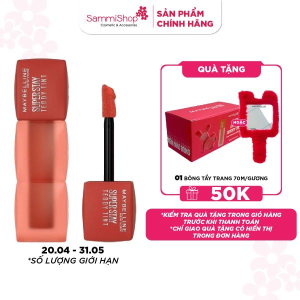 Maybelline Son kem Superstay Teddy Tint