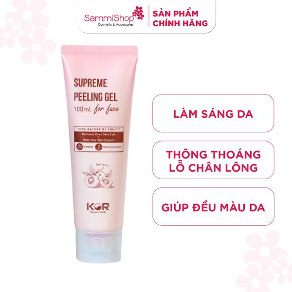 Kor Tẩy tế bào chết da mặt Supreme peeling gel 100ml