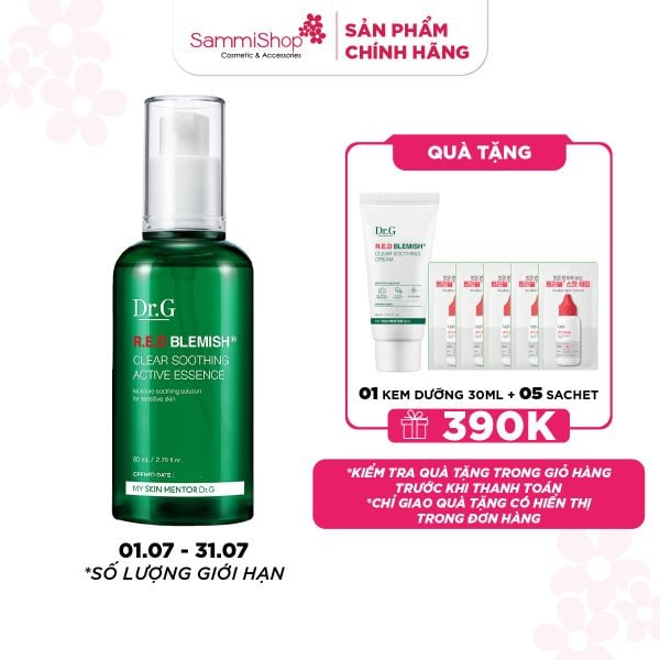 01.07 - 31.07 APP-WEB Dr.G Tinh chất R.E.D Blemish Clear Soothing Active Essence 80ml