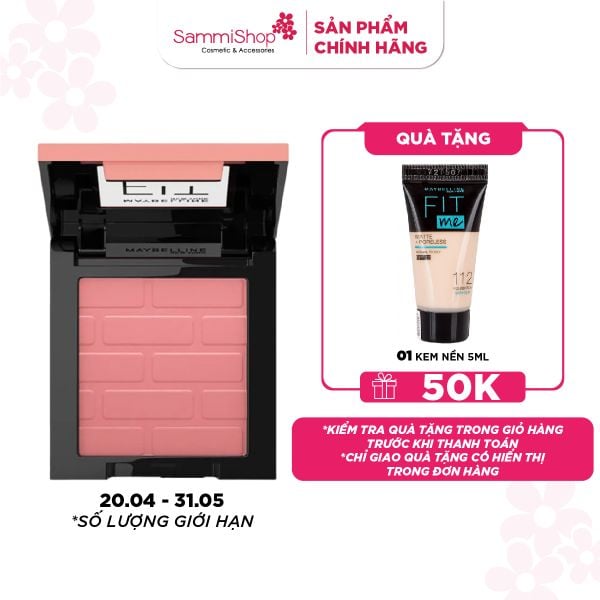 Maybelline Phấn má hồng Fitme Mono Blush