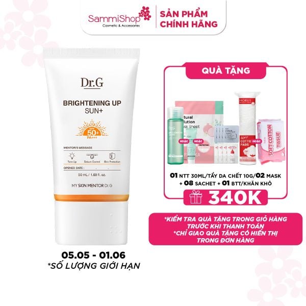APP+WEB 05.05-01.06 Dr.G Kem chống nắng Brightening Up Sun+ SPF50+ PA+++ 50ml