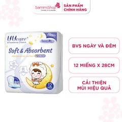 Uucare Young Girl BVS kháng khuẩn ngày và đêm 28cm x 12 miếng