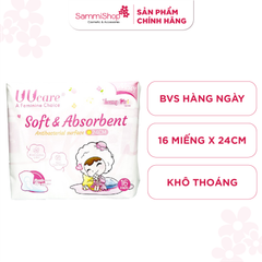 Uucare Young Girl BVS kháng khuẩn ban ngày 24cm x 16 miếng