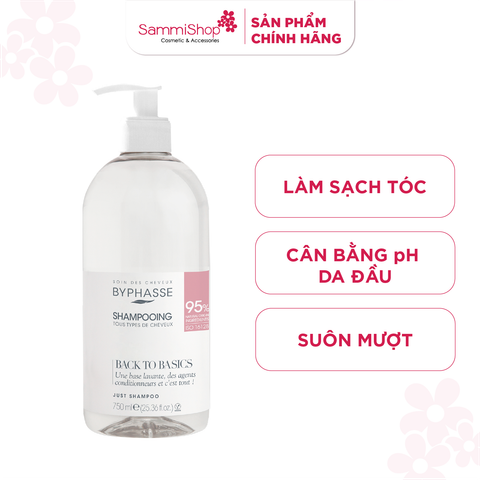 Byphasse Dầu gội Back To Basics Shampooing Tous Types De Cheuveux 750ml