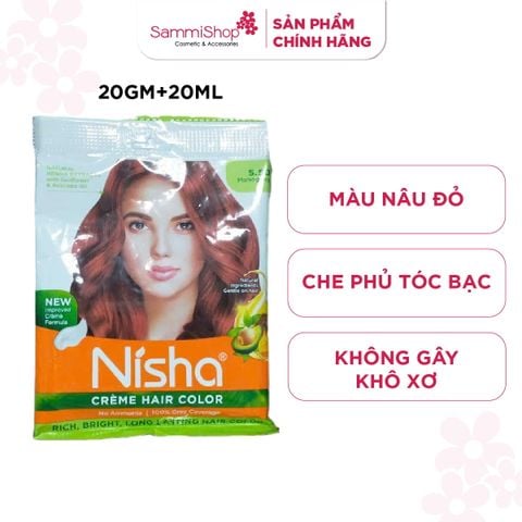 Nisha Nhuộm tóc nâu đỏ Mahogany