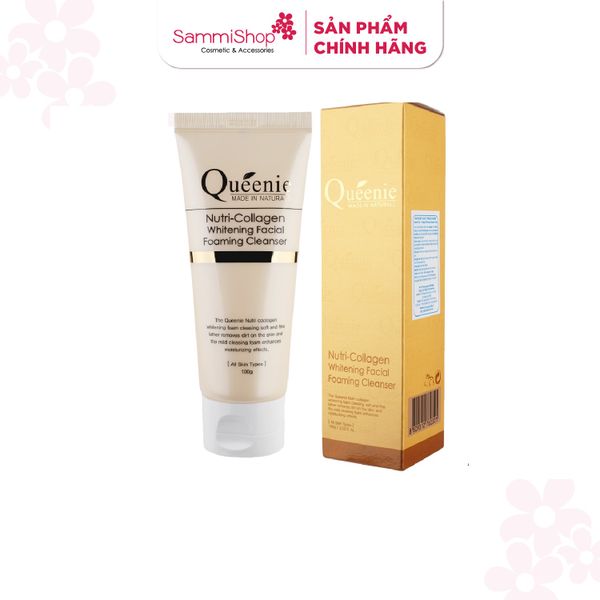 Queenie Sữa rửa mặt Nutri-Collagen Whitening Facial Foaming Cleanser 100g