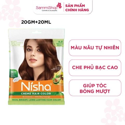 Nisha Nhuộm tóc nâu Natural Brown