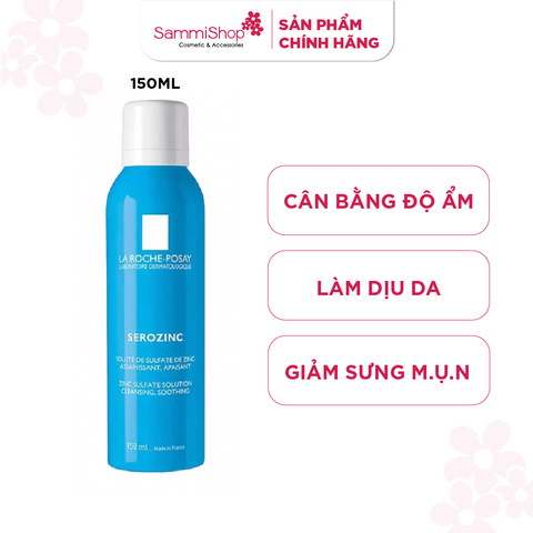 La Roche-Posay Xịt Khoáng Serozinc Zinc Sulfate Solution Cleansing, Soothing 150ml