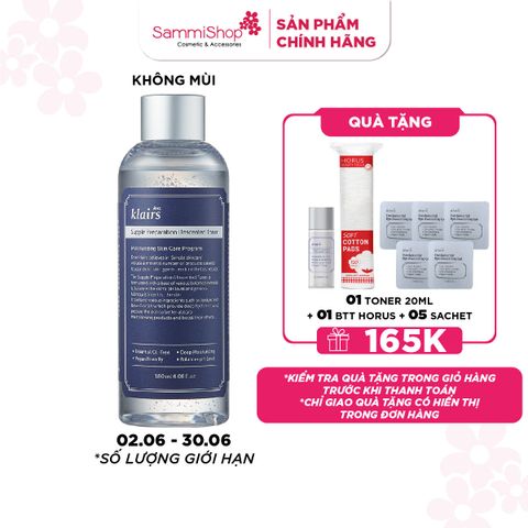 APP-WEB 02.06 - 30.06 Dear, Klairs nước hoa hồng Supple Preparation Unscented Toner 180mL