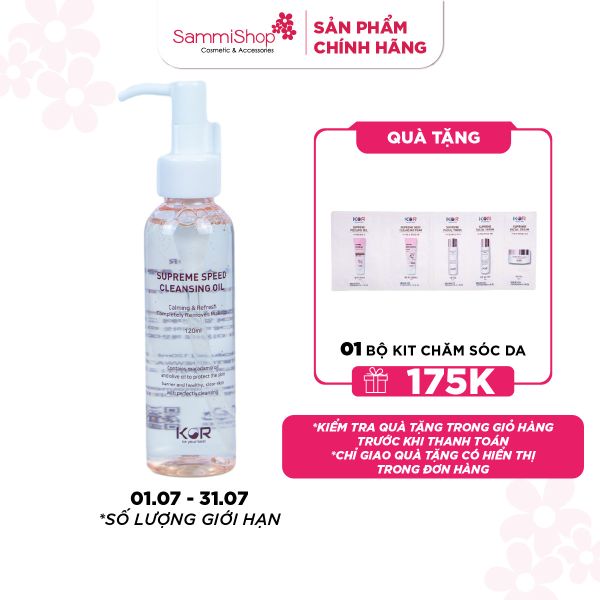 Kor Dầu tẩy trang cấp ẩm Supreme speed cleansing oil 120ml