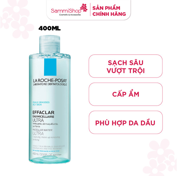 La Roche-Posay Nước Tẩy Trang Da Dầu Micellar Water Ultra Oily Skin 400ml