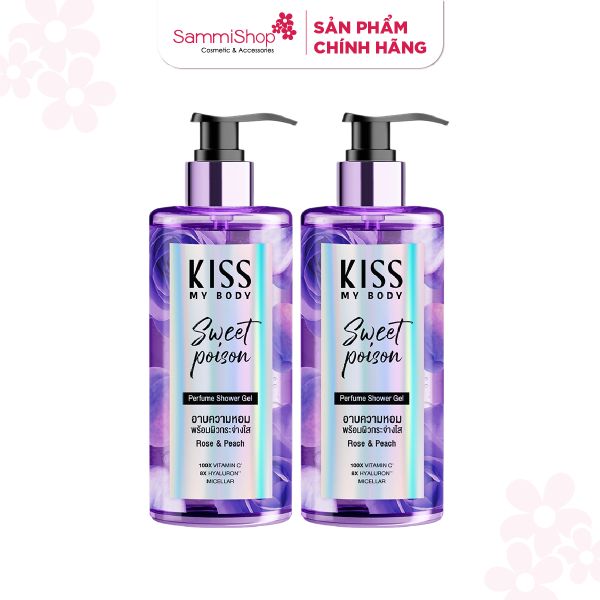 Combo 2 Kiss my body Sữa tắm Perfume Shower Gel #Sweet Poison 380ml