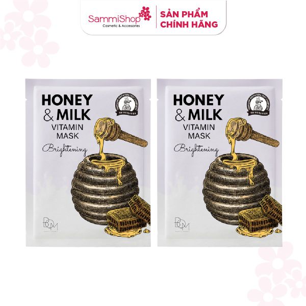Combo 2 BOM Mặt nạ Honey & Milk Brightening Vitamin Mask 25g