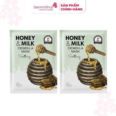 01.05 - 31.05 Combo 2 BOM Mặt nạ Honey & Milk Soothing Cicadula Mask 25g