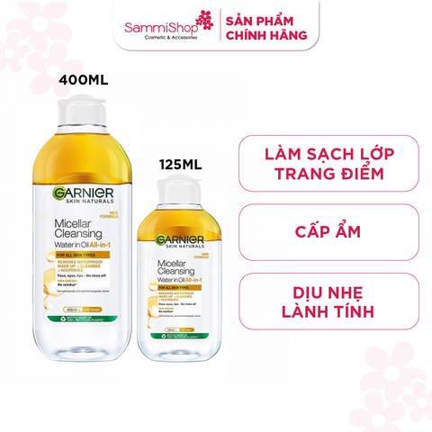Garnier Nước tẩy trang  Micellar Oil - Infused Cleansing Water