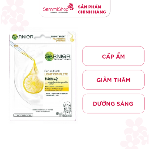 Garnier Mặt nạ giấy Serum Mask Light Complete White Up 28g