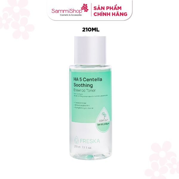 [HÀNG TẶNG KHÔNG BÁN] Freska Nước hoa hồng HA 5 Centella Soothing Essence Toner 210ml