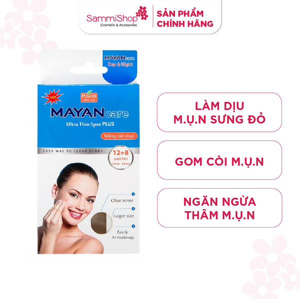 Mayan Miếng dán  mụn Ultra Thin Spot Plus (12m)