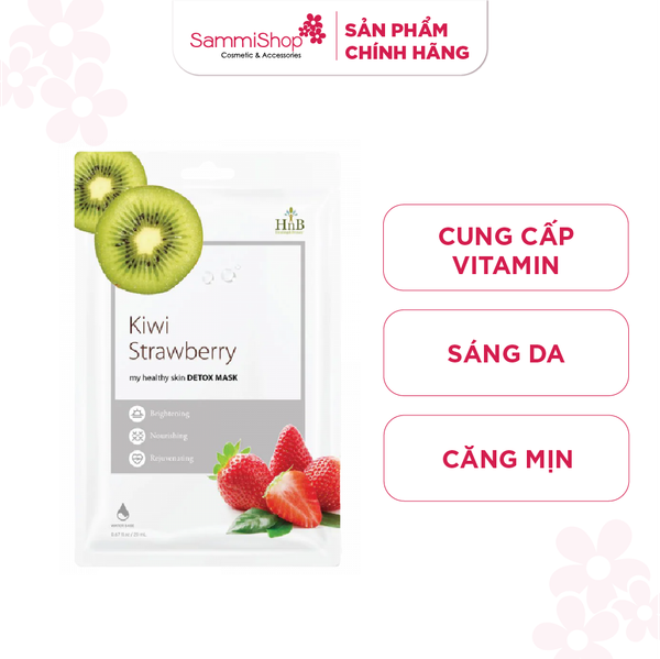 HNB Mặt nạ giấy My Healthy Skin Detox Mask [Dâu Tây & Kiwi]