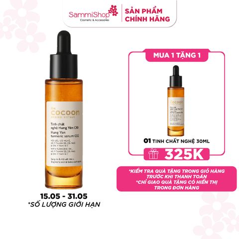 [15.05 - 31.05]  MUA 1 TẶNG 1 Cocoon Tinh chất nghệ Hưng Yên Turmeric Serum C10 30ml