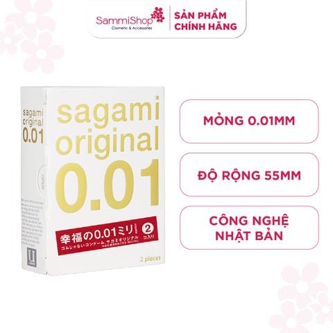 Sagami Bao cao su Original 0.01 (Hộp 2)