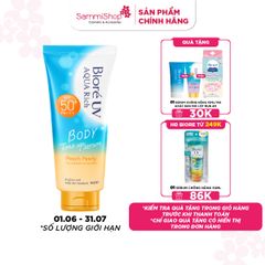 Biore Serum Chống nắng dưỡng thể UV Aqua Rich Body Tone Up Peach Pearly SPF50+ PA+++ 130ml