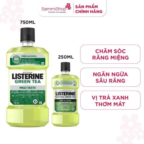 Listerine Nước súc miệng Natural Green Tea