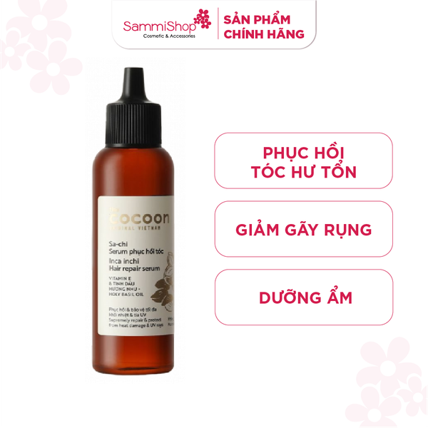 Cocoon Serum dầu Sachi phục hồi tóc hư tổn (70ml)