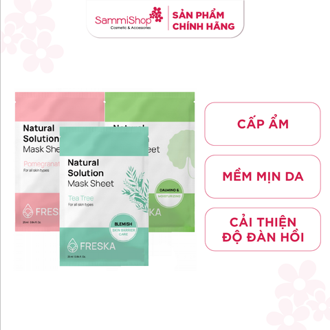 19.11 - 3.12 COMBO 5 Freska Mặt nạ giấy Natural Solution Mask Sheet 25ml bất kỳ