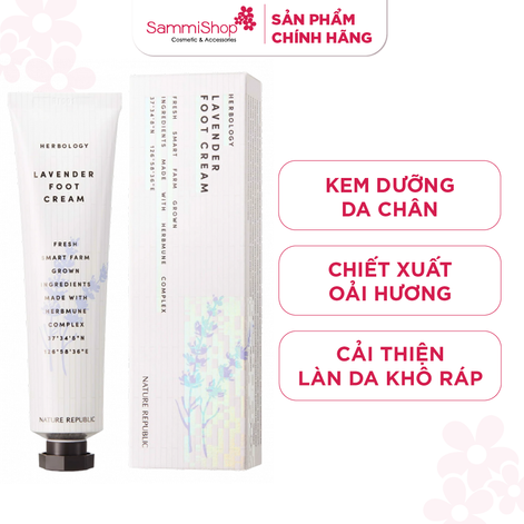 [date 10/25] Nature Republic Kem dưỡng da chân Herbology Lavender Foot Cream 70ml
