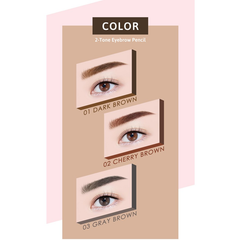 Cathy doll Chì kẻ mày 2 màu trong 1 tone eyebrow pencil 1g+1g