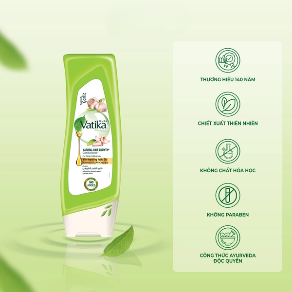 Vatika Naturals Dầu xả chiết xuất tỏi Spanish Garlic Hair Growth Conditioner