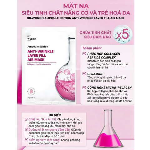 Dr.Wonjin Mặt nạ Ampoule Edition Anti Wrinkle Layer Fill Air