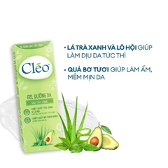 Combo Cleo Kem Tẩy Lông Da Nhạy Cảm Avocado Hair Removal Cream Sensitive Skin 50g + Gel dưỡng sau tẩy lông 20g