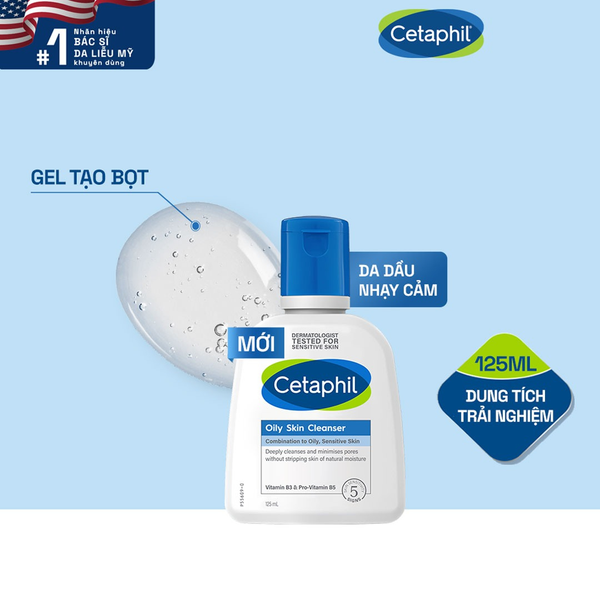 Cetaphil Sữa Rửa Mặt Oily Skin Cleanser 125ml