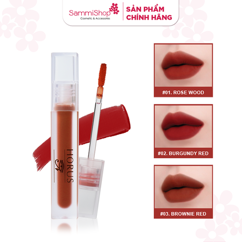 [10.05 - 19.05] Horus Son Kem Soft Matte Velvet Lipcream 01 RoseWood + 02 Burgundy Red