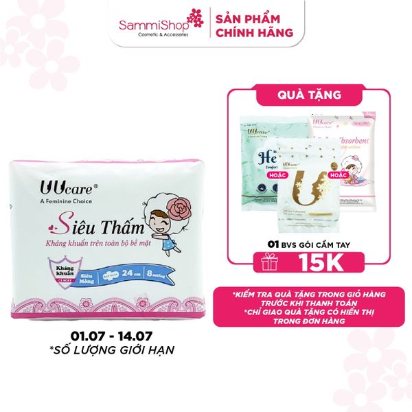 Uucare Young Girl BVS siêu thấm ban ngày 24cm x 8 miếng