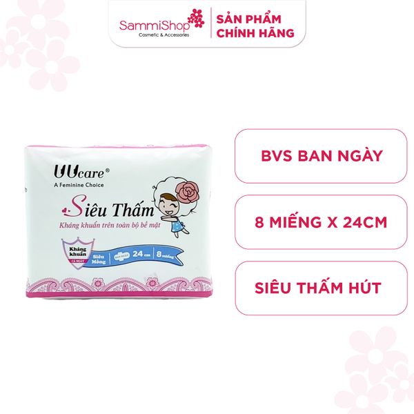 Uucare Young Girl BVS siêu thấm ban ngày 24cm x 8 miếng