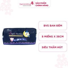 Uucare Young Girl BVS kháng khuẩn ban đêm 36cm x 8 miếng