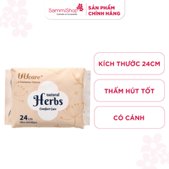 Uucare Natural Herbs BVS thảo dược ban ngày 24cm x 12 miếng