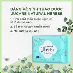 Uucare Natural Herbs BVS thảo dược ban ngày 28cm x 10 miếng