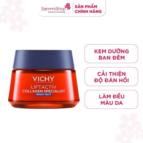 Vichy Kem Dưỡng Đêm Liftactiv Collagen Specialist Night 50ml