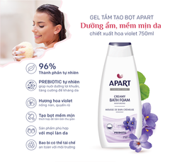 Apart Gel tắm Creamy Bath Foam Moisturizing 750ml