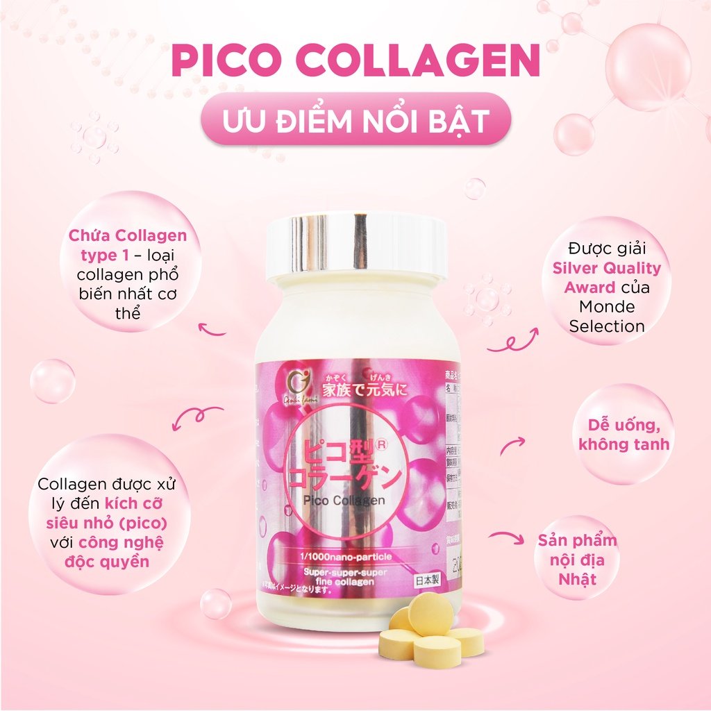 Genki Fami Thực phẩm bảo vệ sức khỏe PicocollagenGenki Fami Thực phẩm bảo vệ sức khỏe Picocollagen 180 viên – SammiShop