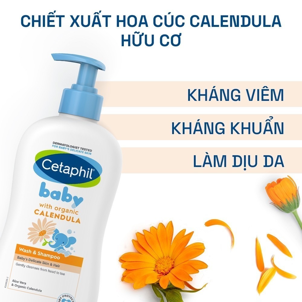 Cetaphil Sữa Tắm Gội Trẻ Em Baby Wash & Shampoo With Organic Calendula  400mlCetaphil Sữa Tắm Gội Trẻ Em Baby Wash & Shampoo With Organic Calendula  – SammiShop