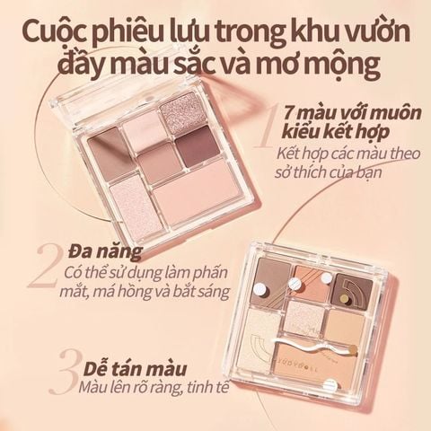 Judydoll Bảng phấn mắt All-In-One Palette For Your Full Face (7 ô)